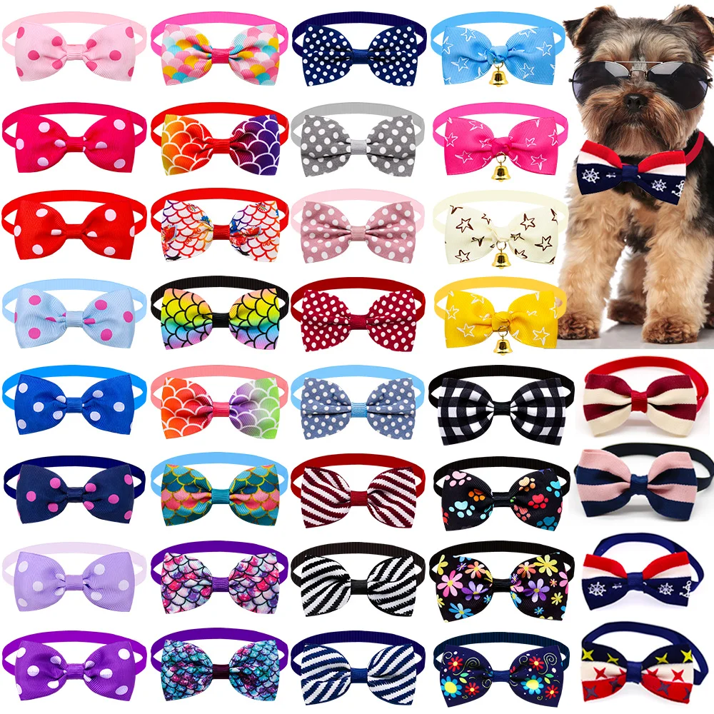 20pcs Dog Acccessories Dog Bow Tie  Bulk Dog Collar Bow Dog Bowtie Small Dog Cat Pet Supplies Dog Fashion Accessoreis Bow