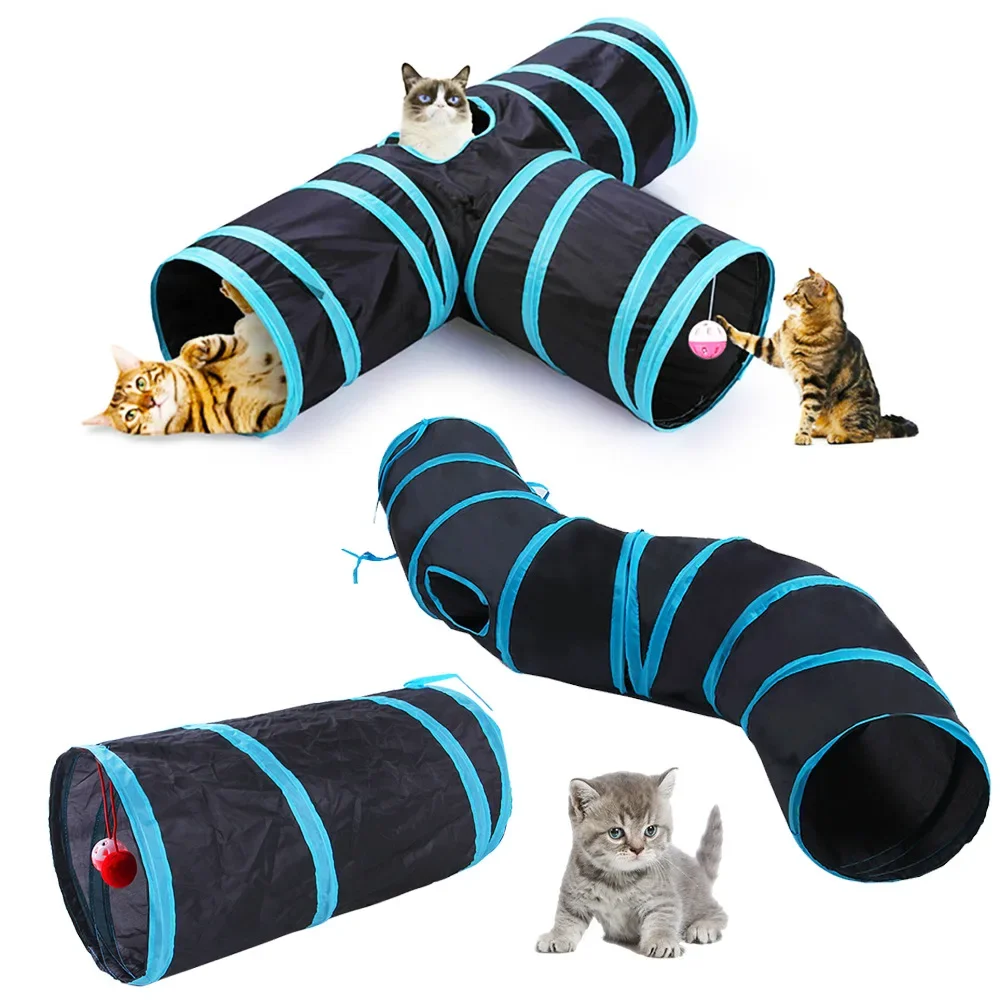 Cat Tunnel Foldable Cat Tunnel Pet Supplies Cat S T Y Pass Play Tunnel   Cat Toy Breathable Drill Barrel for Indoor loud paper