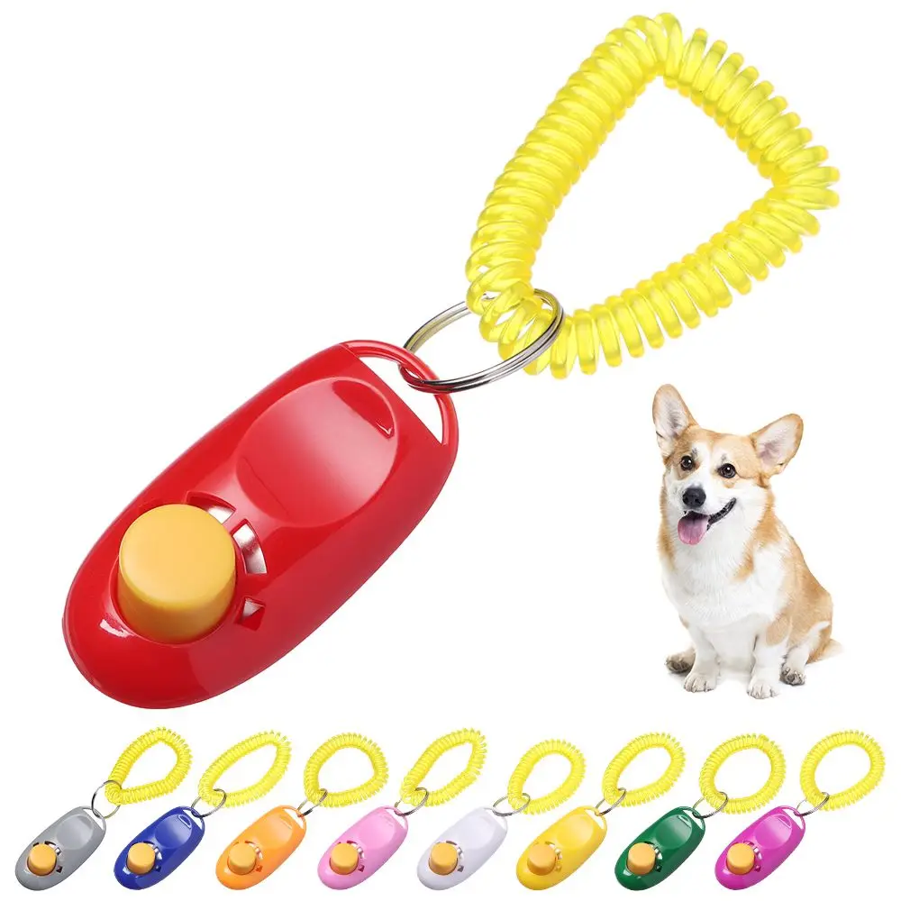 Dog Training Clicker Dog Clicker Adjustable Sound Key Chain and Wrist Strap Dog Accessories Pet Dog Supplies