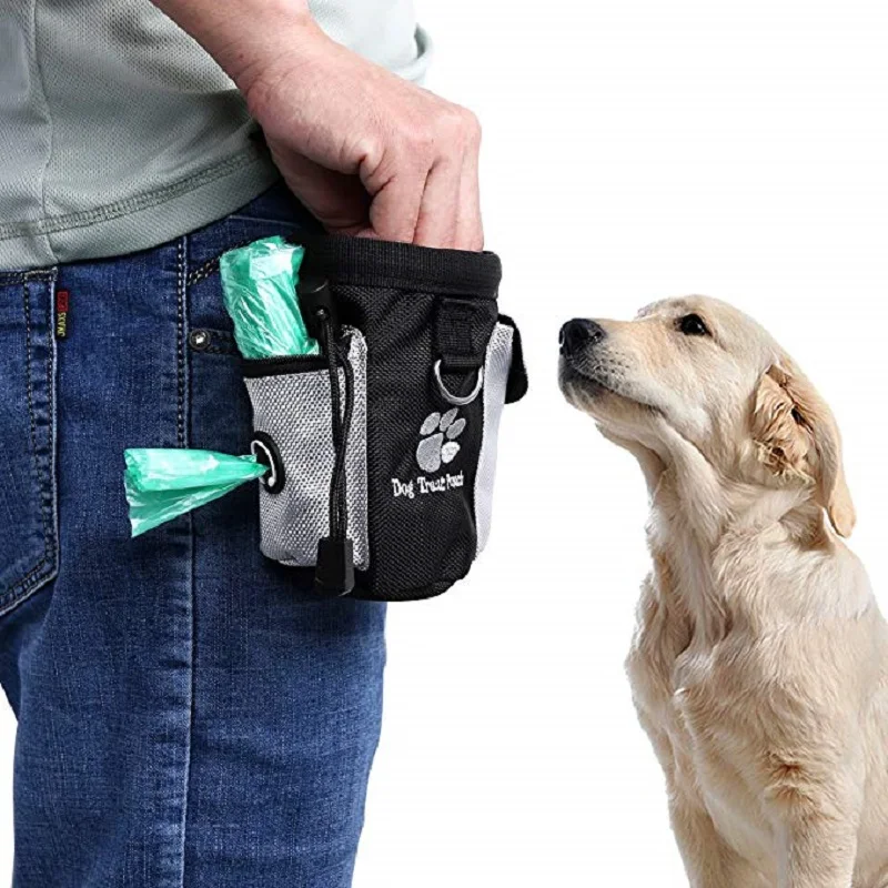 Portable Dog Treat Bag Outdoor Dog Treat Pouch for Training Feeding Bag Large Capacity Pet Trainer Waist Bag Dog Supplies