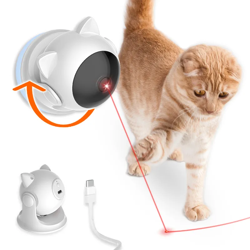 Teaser Cat Laser Toy Interactive Kitten Automatic Toy Smart Game Active for Cats Electric Fun Intelligent USB Charging Indoor