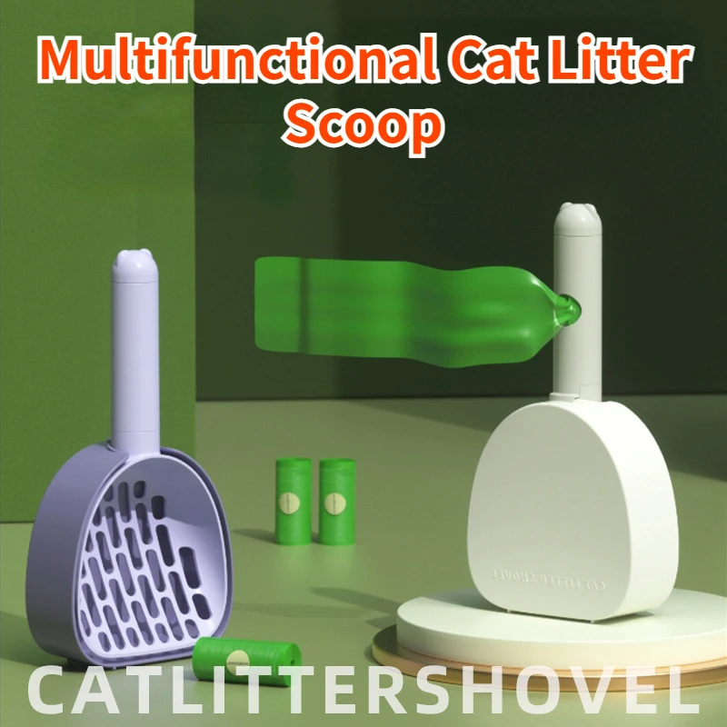 Cat Litter Shovel Self-cleaning Cat Litter Box Scoop Kitty Litter Scoop for Sandbox Kitty Tray Shovel Poop Cats Supplies